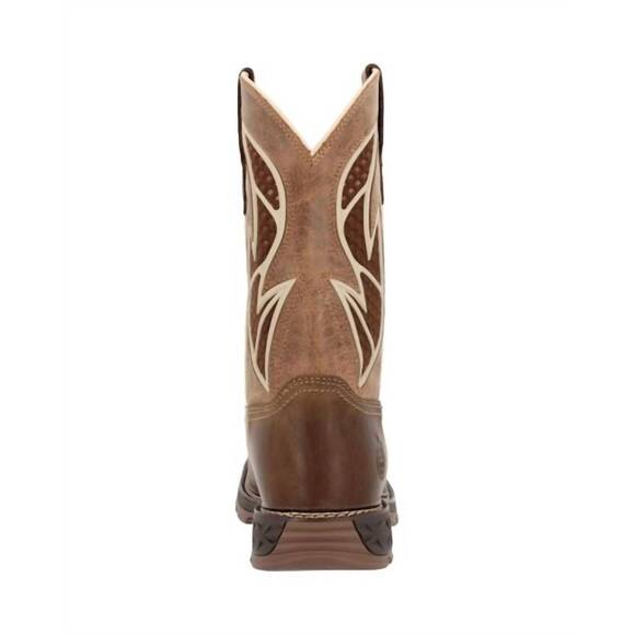 NEW GEORGIA BOOT men's carbo-tec flx alloy toe pull-on work boot - medium in bro